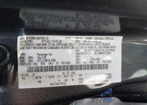 2017 Ford Focus Se from USA, damaged, VIN 1FADP3K27HL327542